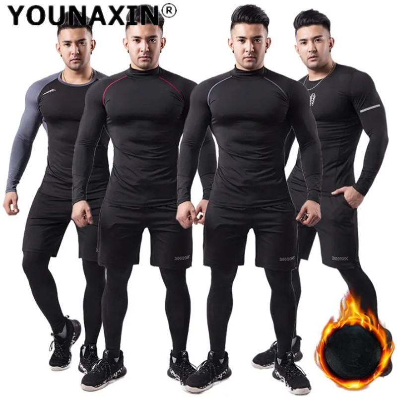 Yoga Fitness Training - Мужской плюшевый теплый спортивный костюм из